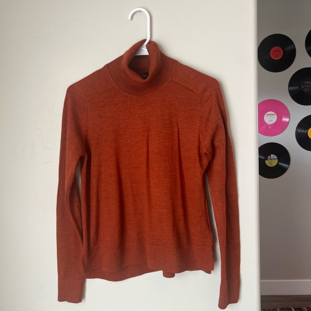 Women's Raglan Merino Turtlene MD Red Spice Heather